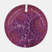 V2ピンクタコフラクタル記念サンキャッチャー ガラスオーナメント (裏面)