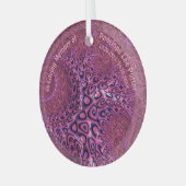 V2ピンクタコフラクタル記念サンキャッチャー ガラスオーナメント (正面左)