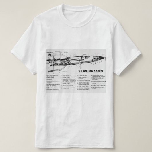 V2ロケット Tシャツ (デザイン正面)