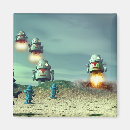 V2磁石の上方からのロボット侵入 マグネット (正面)