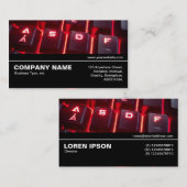 V3の中間地点 – キーボ白熱［赤熱］光を放つード 名刺 (正面/裏面)