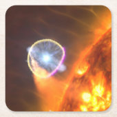 V407シグニの白色矮星 スクエアペーパーコースター (正面)