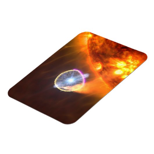 V407シグニの白色矮星 マグネット (左側)