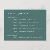 V6水彩画はChloeNick #466D69のイベントを去ります エンクロージャーカード (正面)