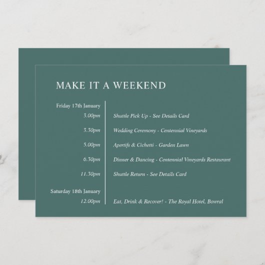 V6水彩画はChloeNick #466D69のイベントを去ります エンクロージャーカード (正面/裏面)