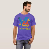 V66 レトロ ボストン ロック ビデオ Tシャツ (正面フル)