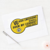 V6 SUVステッカー（黄色） 4パック 長方形シール (封筒)