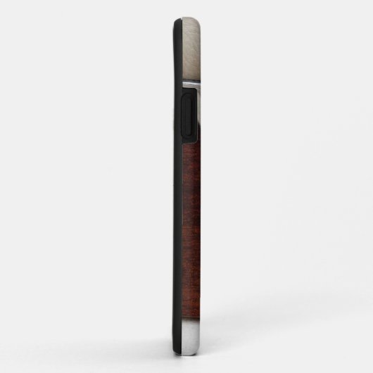 V8のクロム紋章革および木 Case-Mate iPhoneケース (裏面/右)