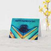 V8エンジンの整備士のための幸せな父の日 カード (黄色い花)