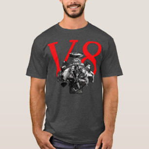 V8エンジンマッスルビッグブロック Tシャツ