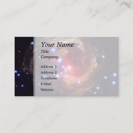 V838 Monocerotisの星(ハッブルの望遠鏡) 名刺 (正面)