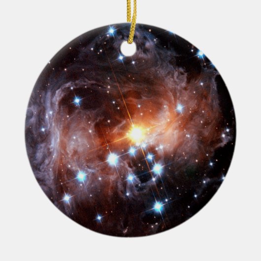 V838 Monocerotis Red Supergiant Starハッブル写真 セラミックオーナメント (正面)