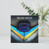 V8 パワーを誇るマッスルカーとクローム 招待状 (スタンド正面)