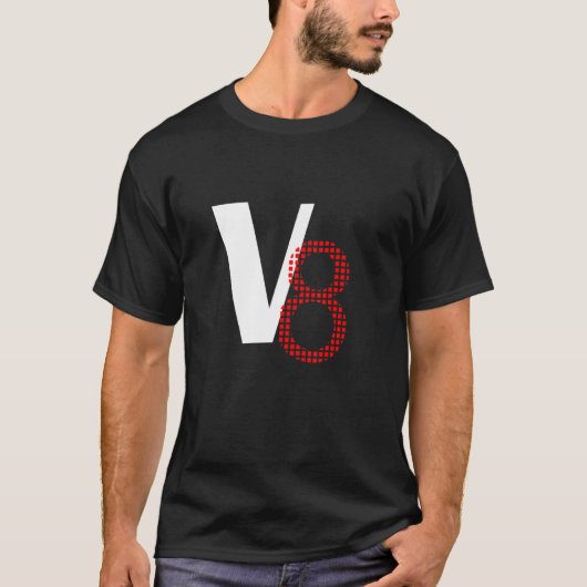 V8 8気筒エンジン Tシャツ (正面)
