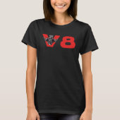 V8 Car Tuning Engine Workshop Tシャツ (正面)