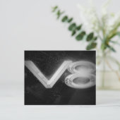V8 Chromeグロー輝くヴィンテージ自動白黒 ポストカード (スタンド正面)