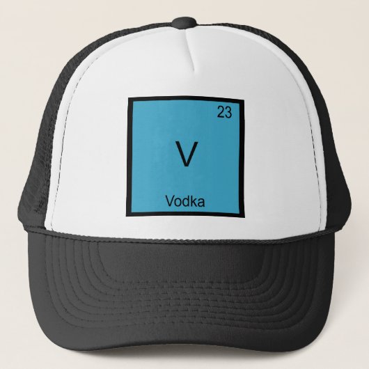 V - ウォッカ おもしろ 化学 元素記号 Tシャツ キャップ (正面)