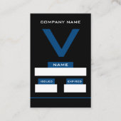 V デザイン 来場者カード 名刺 (正面)