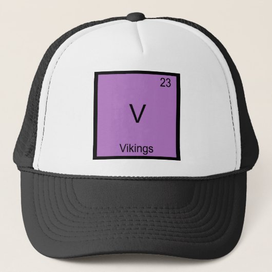 V - バイキング おもしろ 元素 化学記号 Tシャツ キャップ (正面)