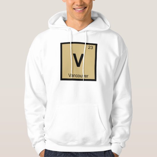 V - バンクーバー ワシントン 化学 周期表 パーカ (正面)