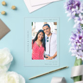 V モダン 2シンプル写真保存日 アクリル招待状 (インサイチュ (ウェディング))