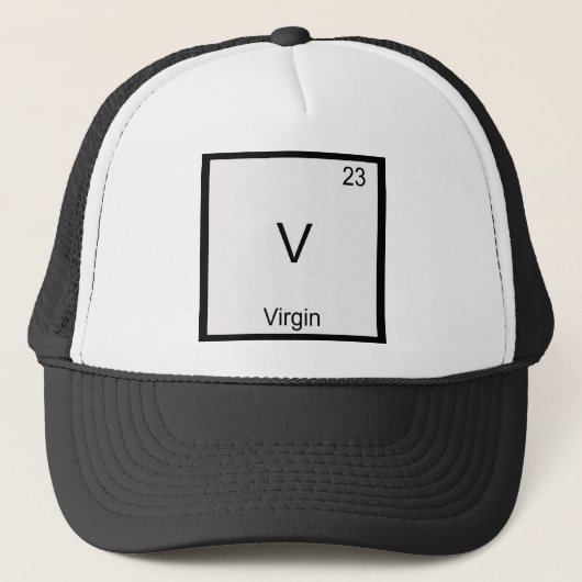 V - ヴァージン おもしろ 化学 元素記号 Tシャツ キャップ (正面)