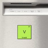 V - ヴィヴァルディ おもしろ化学元素記号 Tシャツ マグネット (インサイチュ (食洗機))