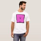 V - ヴェルディ おもしろ 化学元素記号 Tシャツ (正面フル)