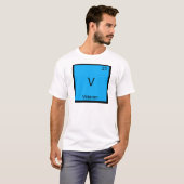 V -退役軍人軍化学要素の記号のティー Tシャツ (正面フル)