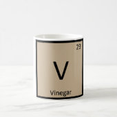 V - 酢の化学周期表記号 コーヒーマグカップ (中央)