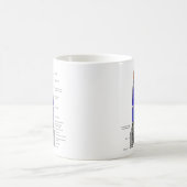 V-2ロケットのデザインの図式的な図表 コーヒーマグカップ (中央)