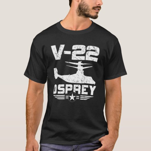 V 22 Mv 22 Cmv 22b Osprey Svtol Tiltrotor軍隊 Tシャツ (正面)