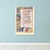 V.25-3 Fol.12V 12月の月 キャンバスプリント (インサイチュ (ウッドフロア))