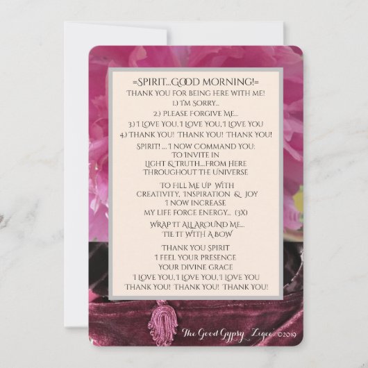 V.3グッドモーニング·デイ招待状·インスピレーション&ジョイ！ サンキューカード (正面)