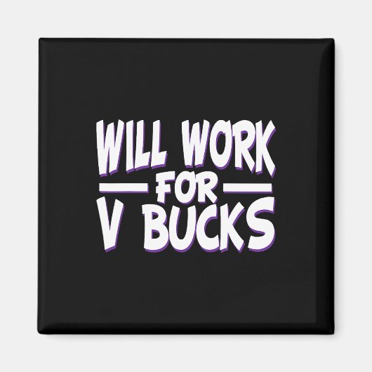 V Bucksで働きますデザインゲーマー若者おもしろゲーマー マグネット (正面)