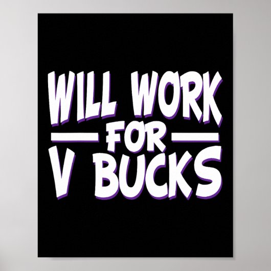 V Bucksで働きますデザインゲーマー若者面白いゲーマー ポスター (正面)