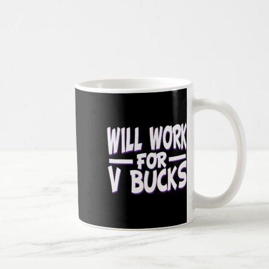 V Bucksのために働きますデザインゲーマー若者面白いゲーマー コーヒーマグカップ (右)