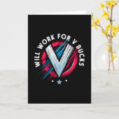 V Bucksのために働きます 1 カード (黄色い花)