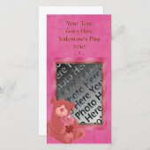 V-Day Teddy Bearフォトカード シーズンカード (正面/裏面)