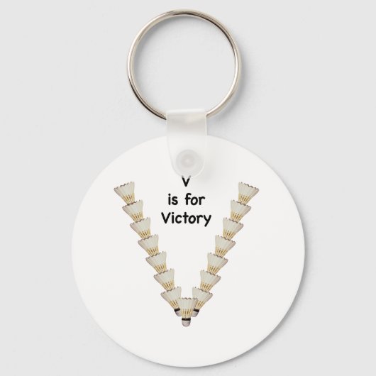 V for Victory バドミントン キーホルダー (正面)