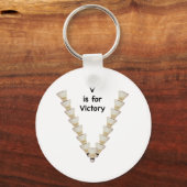 V for Victory バドミントン キーホルダー (正面)
