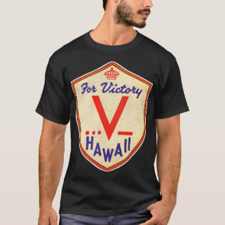 V for Victory 第二次世界大戦 ハワイ ヴィンテージ トラベル お土産 Tシャツ