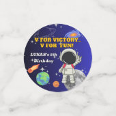 V For Victory V For Fun 宇宙飛行士の男の子の誕生日  コンフェッティ (スモール正面)
