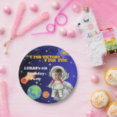 V For Victory V For Fun 宇宙飛行士の男の子の誕生日 ペーパープレート (パーティー)