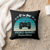 V for Video Games Not Valentines - おもしろいレトロ列 クッション (ブランケット)