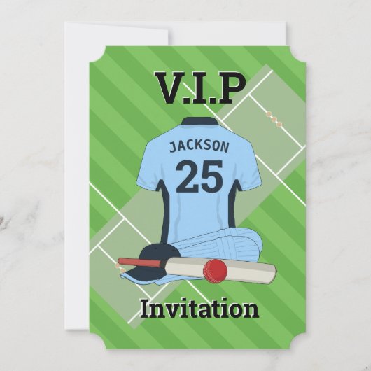V.I.Pクリケット(LBDB)誕生日パーティー 招待状 (正面)