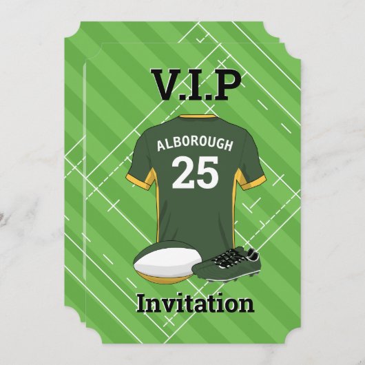 V.I.Pラグビー(DGY)誕生日パーティー 招待状 (正面/裏面)