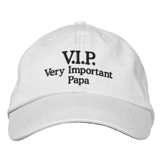 V.I.P.非常に重要なパパ 刺繍入りキャップ (正面)