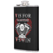 V is for Valentine, V-Twin Motorcycle. Biker フラスク (左)