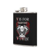 V is for Valentine, V-Twin Motorcycle. Biker フラスク (左)